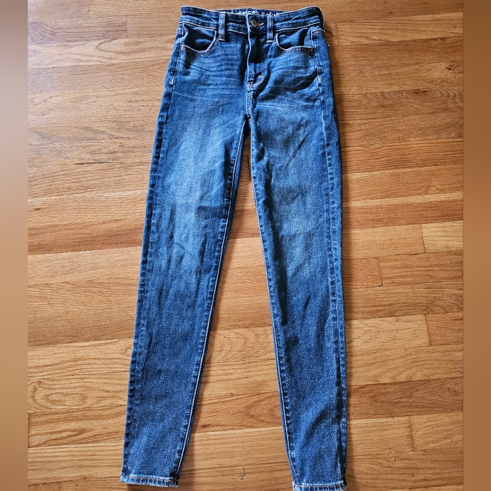 American Eagle Super Hi-Rise Jegging Skinny Stretch Jeans Women's Size 00